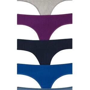 Nabtos Women's 2XL Thong Panties 6 Pack 8 Seamless Breathabl